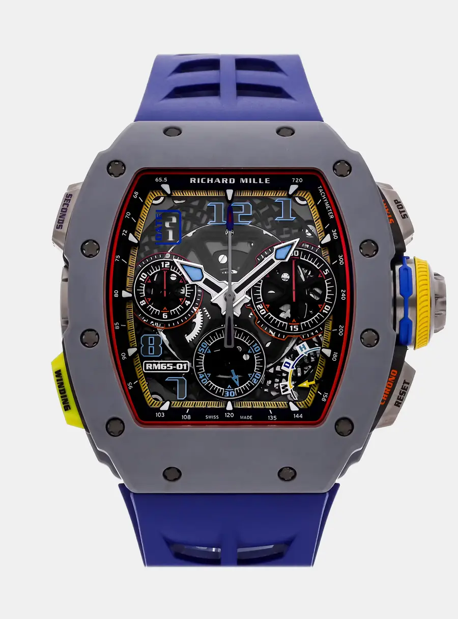 Richard Mille RM65-01 Split Chronograph RM65-01 FQ Automatic Black Quartz Carbon Men's Wristwatch 50mm