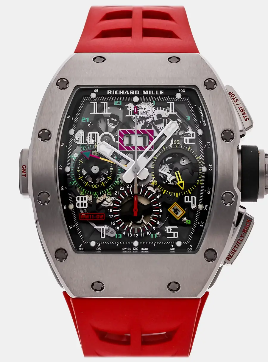 Richard Mille Flyback RM 11-02 Black Titanium Automatic Men's Watches 50x42mm