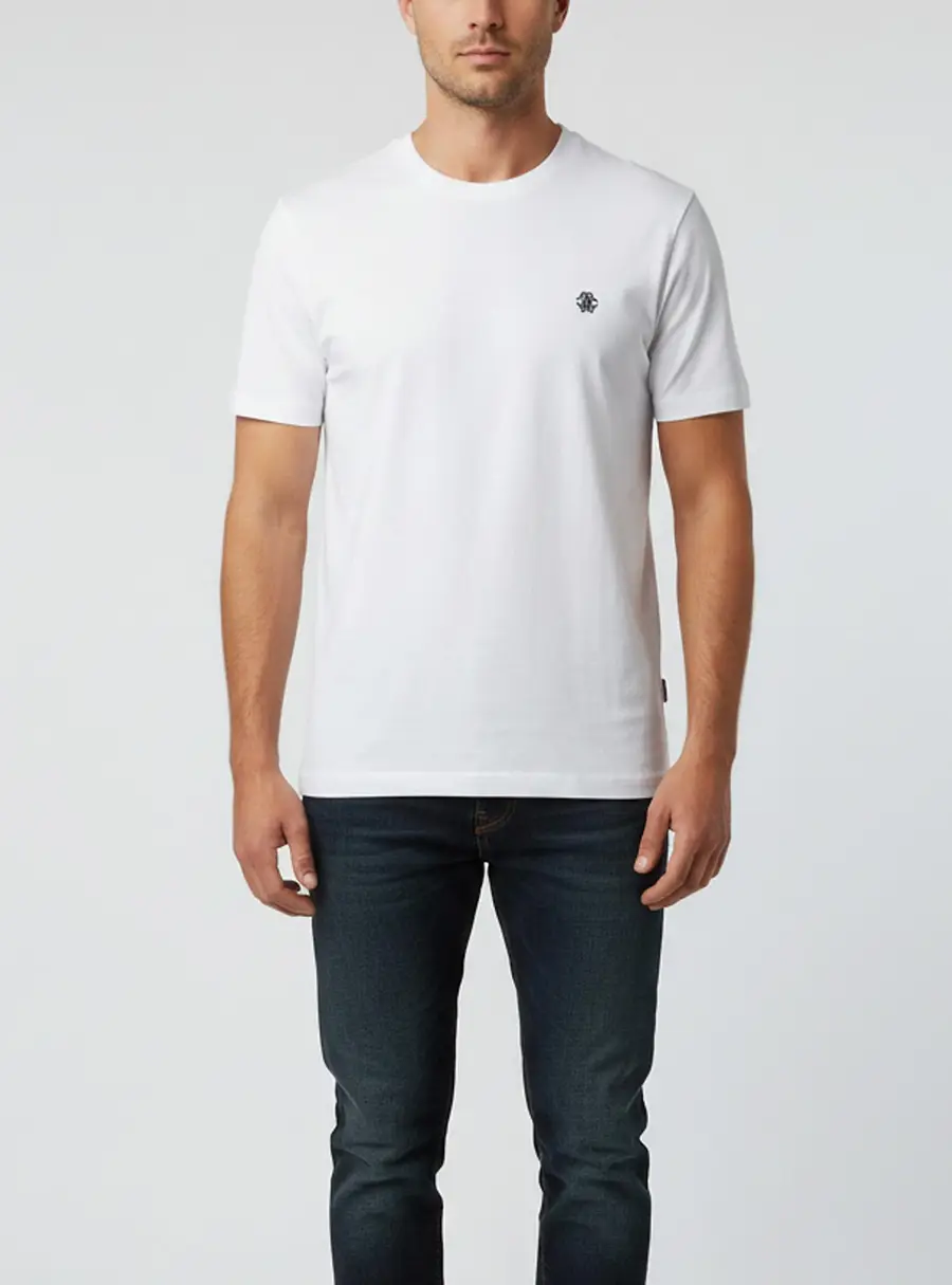 Roberto Cavalli White Cotton Logo Embroidered Crew Neck T-Shirt S