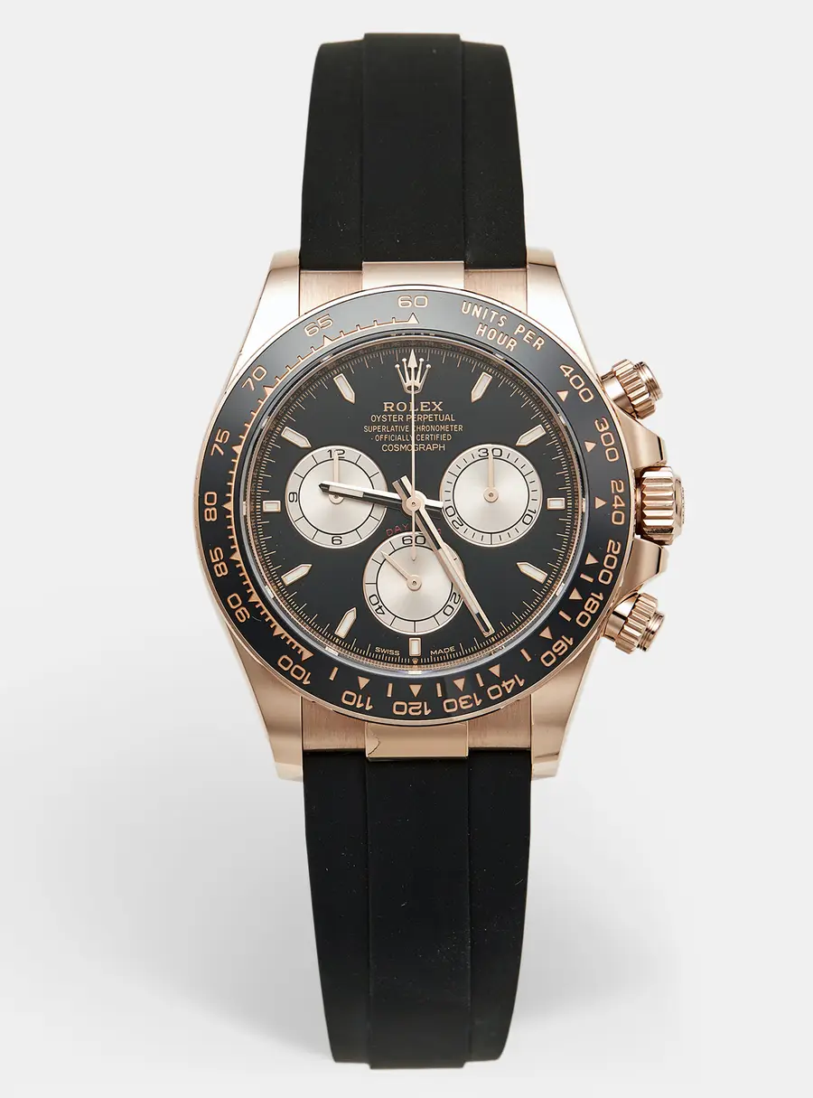 Rolex Cosmograph Daytona M126515LN-0002 Black Dial Cerachrom 18K Everose Gold Rubber Men's Wristwatch 40 mm