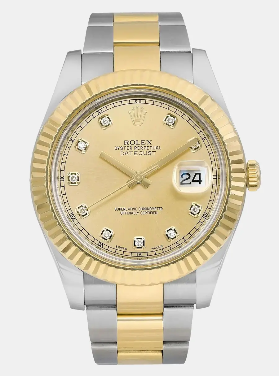 Rolex Datejust II 116333 Automatic Gold Diamonds Stainless Steel and Gold Men's Wristwatch 41mm