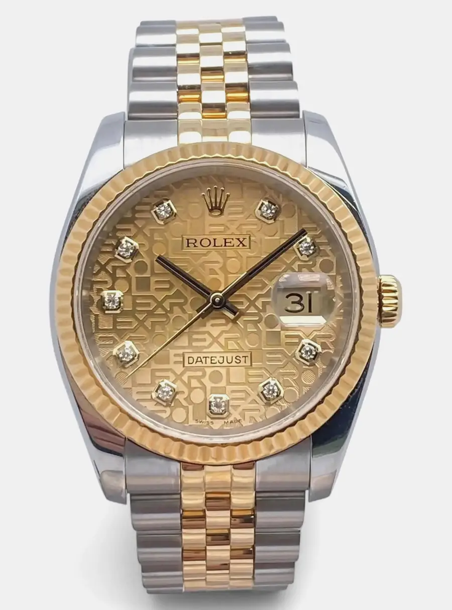 Rolex Datejust 116233 Gold 18K Yellow Gold Stainless Steel Automatic Men's Wristwatch 36mm