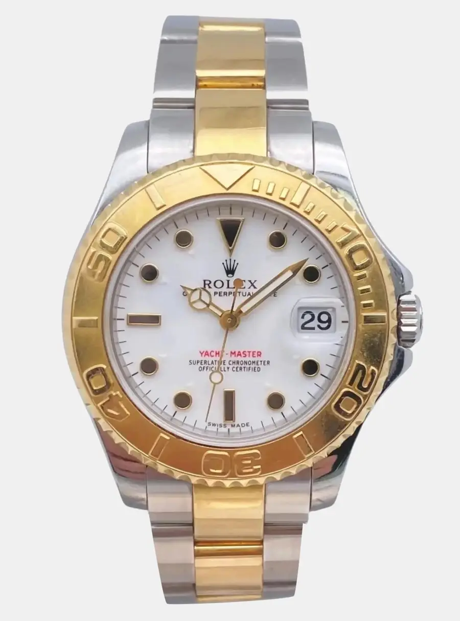 Rolex Yacht-Master 168623 White Stainless Steel Automatic Men's Wristwatch 35mm