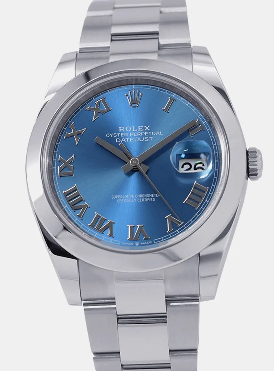 Rolex Datejust 126300 Blue Stainless Steel Automatic Men's Wristwatch 41mm