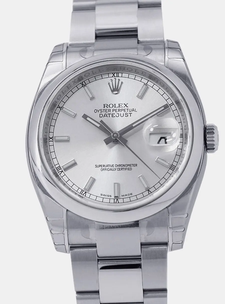 Rolex Datejust 116200 Silver Stainless Steel Men's Wristwatch 36 mm