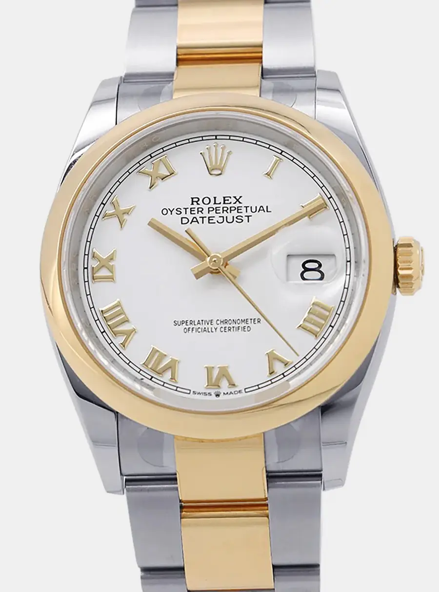 Rolex Datejust 126203 White Yellow Gold, Stainless Steel Automatic Men's Wristwatch 36mm