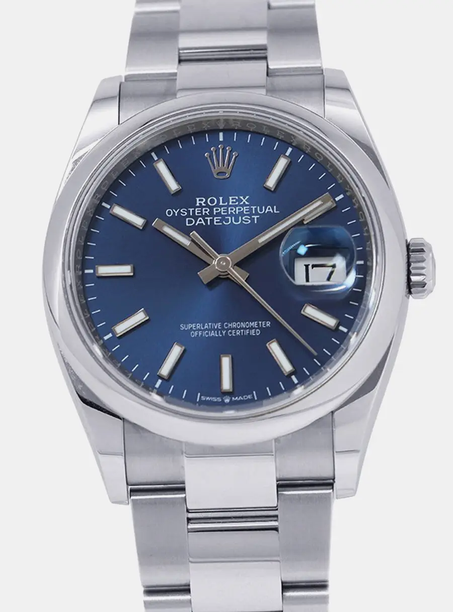 Rolex Datejust 126200 Blue Stainless Steel Automatic Men's Wristwatch 36mm