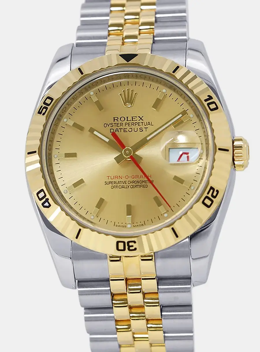 Rolex Datejust Turn-O-Graph 116263 Gold 18K Yellow Gold, Stainless Steel Automatic Men's Wristwatch 36mm