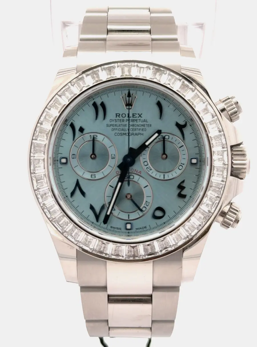 Rolex Cosmograph Daytona 116576TBR Blue Platinum, Diamond Automatic Men's Wristwatch 40mm