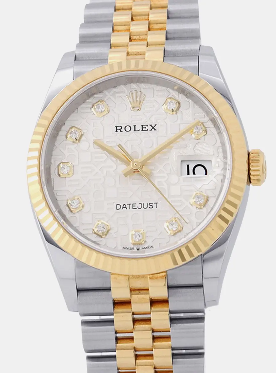 Rolex Datejust 126233G White 18K Yellow Gold, Diamond Automatic Men's Wristwatch 36mm