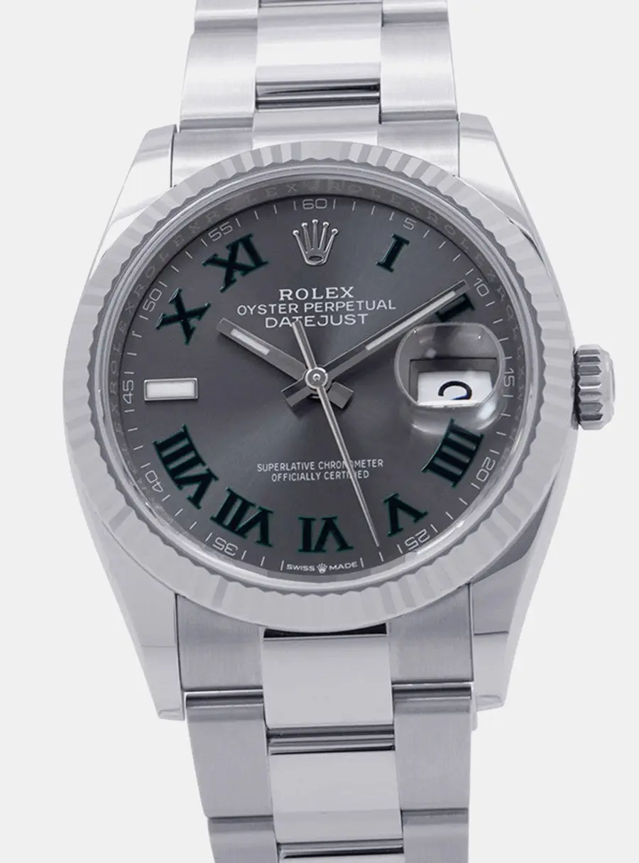 Rolex Datejust 126234 Grey Stainless Steel Automatic Men's Wristwatch 36mm