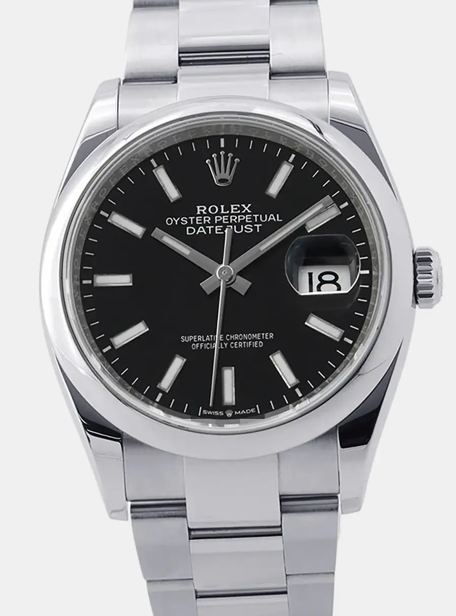 Rolex Datejust 126200 Black Stainless Steel Automatic Men's Wristwatch 36mm