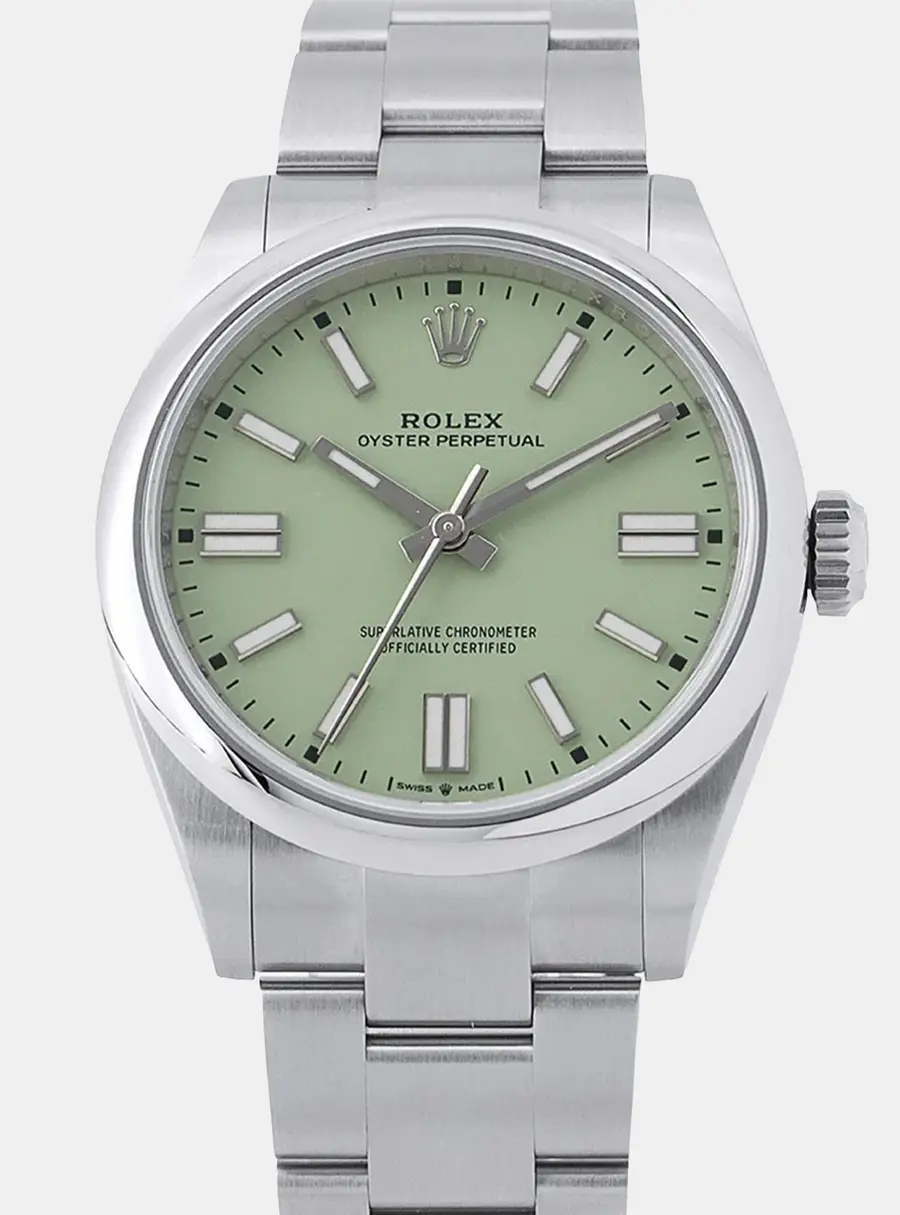 Rolex Oyster Perpetual 134300 Pistachio Stainless Steel Automatic Men's Wristwatch 41mm