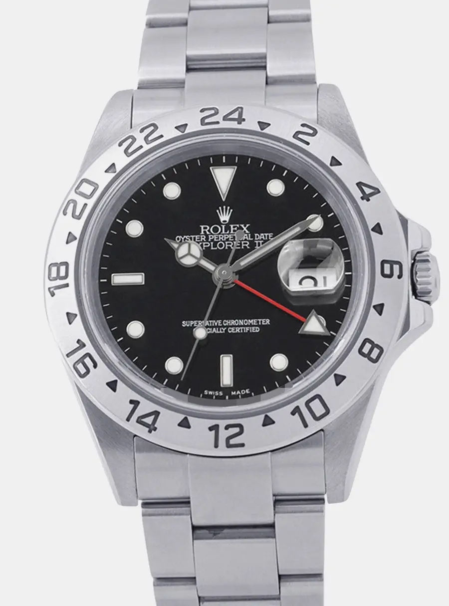 Rolex Explorer II 16570 Black Stainless Steel Automatic Men's Wristwatch 40mm