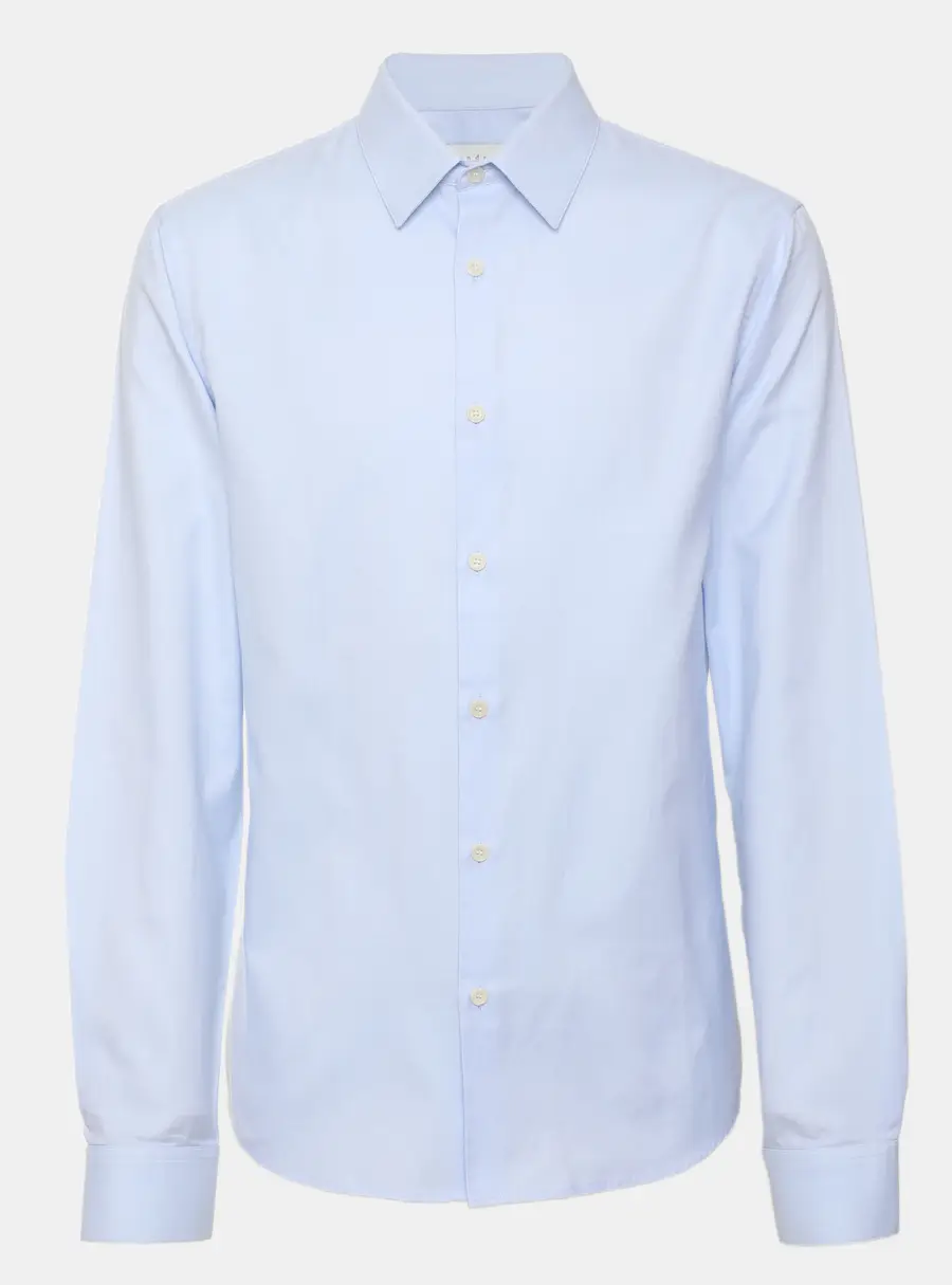Sandro Blue Cotton Classic Fit Long Sleeve Shirt L