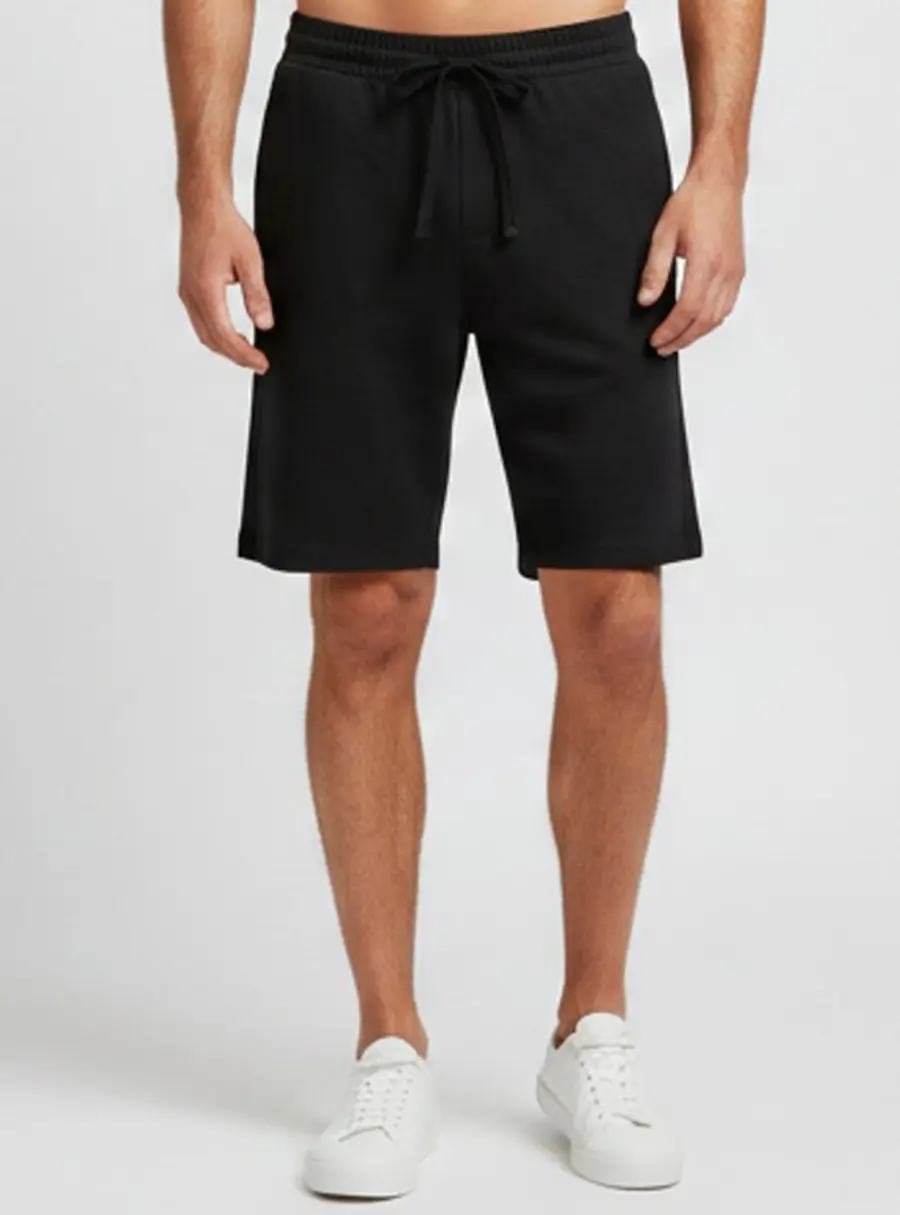 Sandro Black Jersey Drawstring Short Pants L