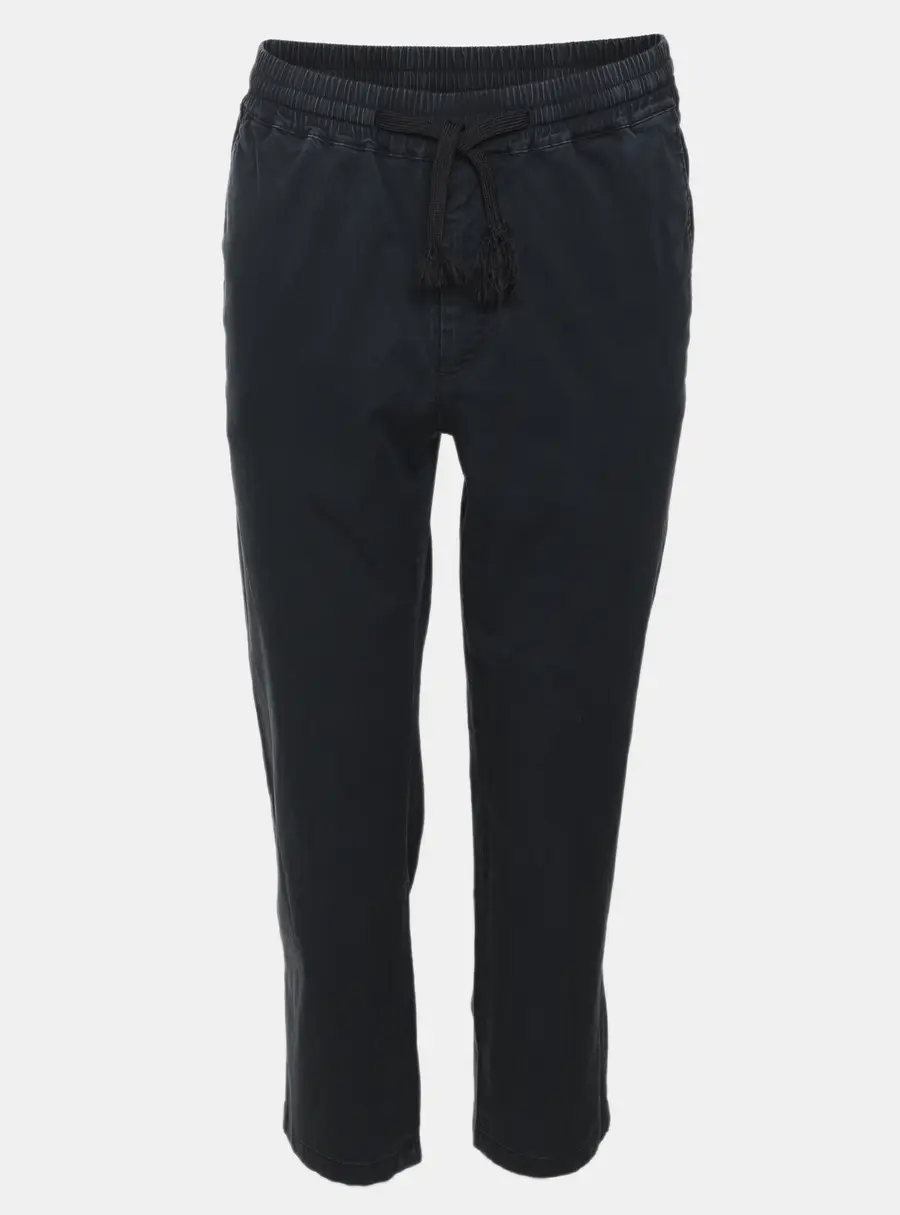 Sandro Navy Blue Stretch Cotton Drawstring Pants M