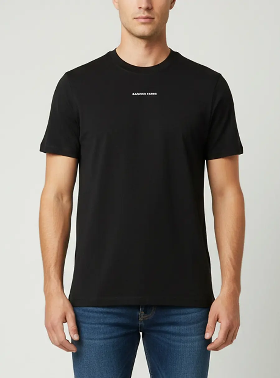 Sandro Black Logo Embroidered Jersey Crewneck T-Shirt M