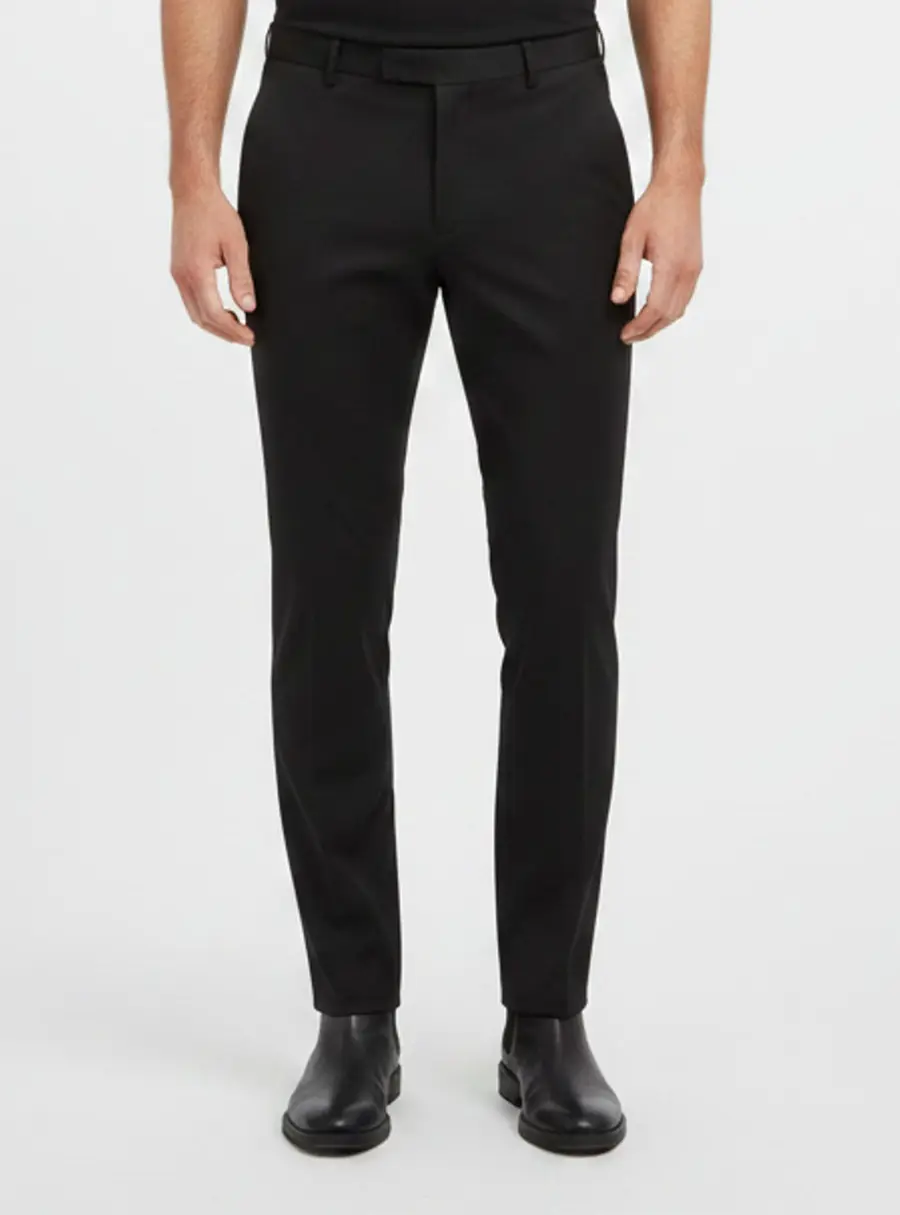 Saint Laurent Black Wool Formal Straight Leg Trousers L