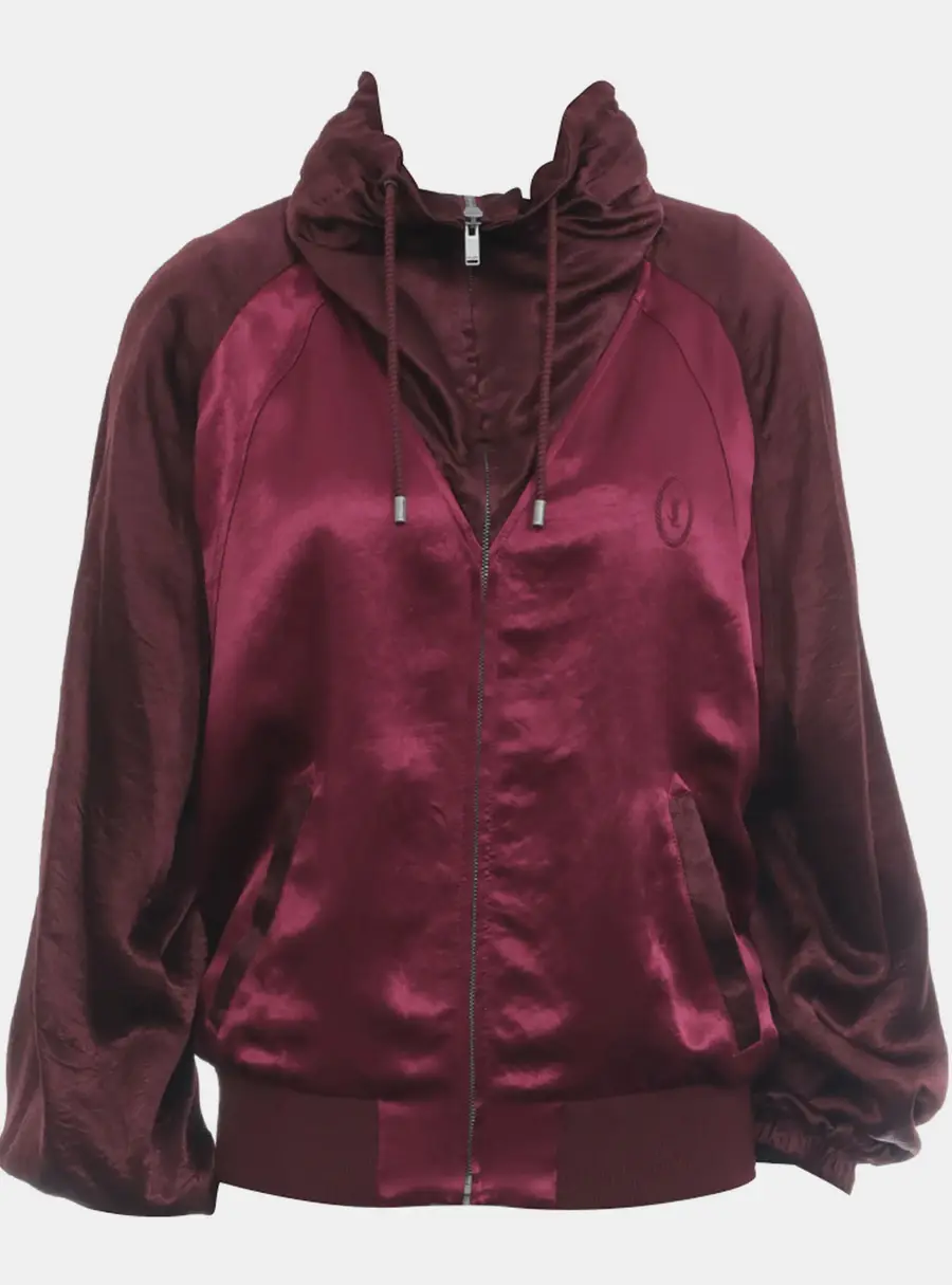 Saint Laurent Paris Logo Embroidered Zip Up Jacket EU 48