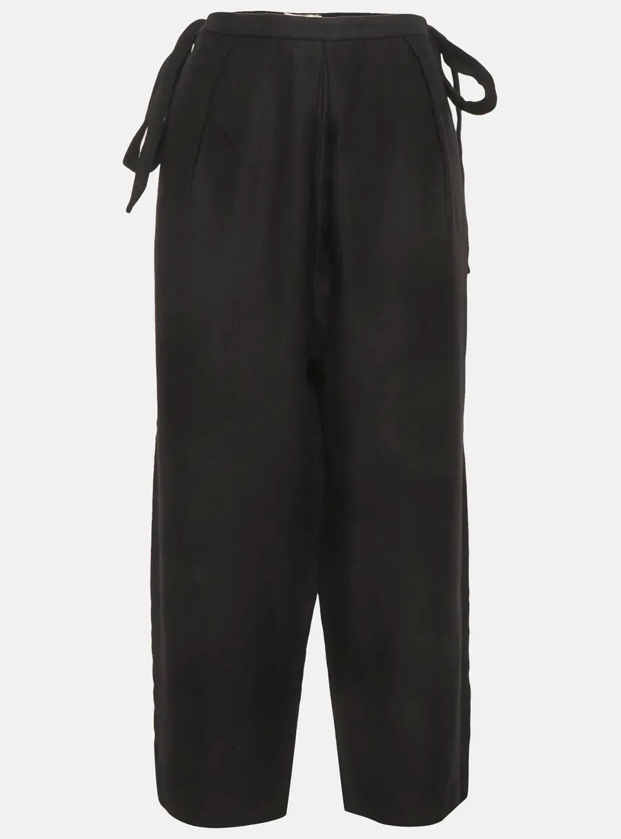 Saint Laurent Paris Black Gabardine Trousers M