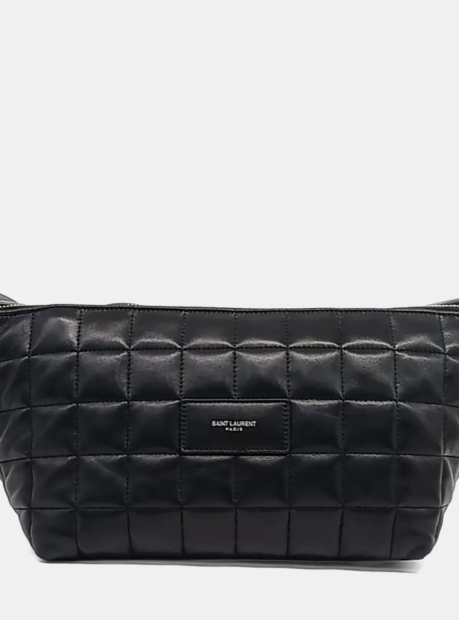 Saint Laurent Paris Black Leather Le Tuc Crossbody Bag
