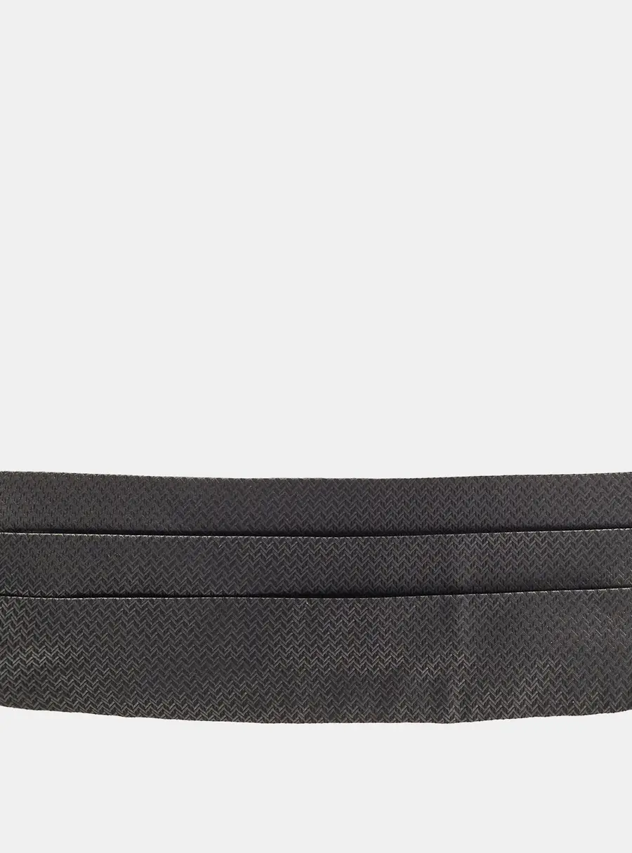 Salvatore Ferragamo Grey Jacquard Cummerbund