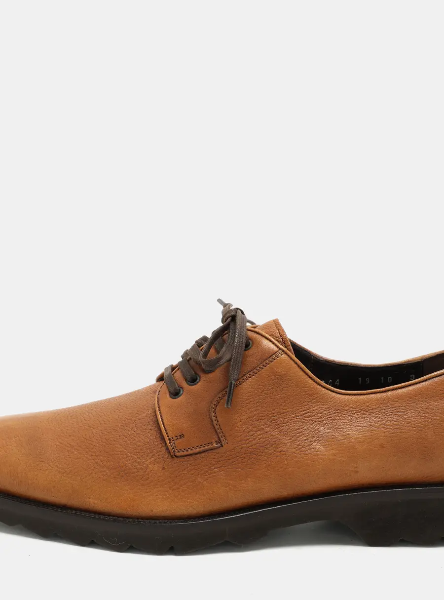 Salvatore Ferragamo Brown Leather Lace Up Derby Size 44