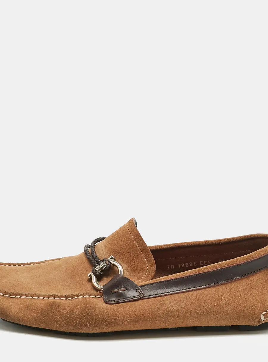 Salvatore Ferragamo Brown Suede Parigi Loafers Size 42.5