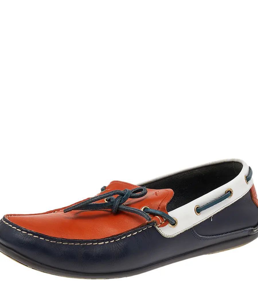 Salvatore Ferragamo Multicolor Leather Slip On Loafers Size 43
