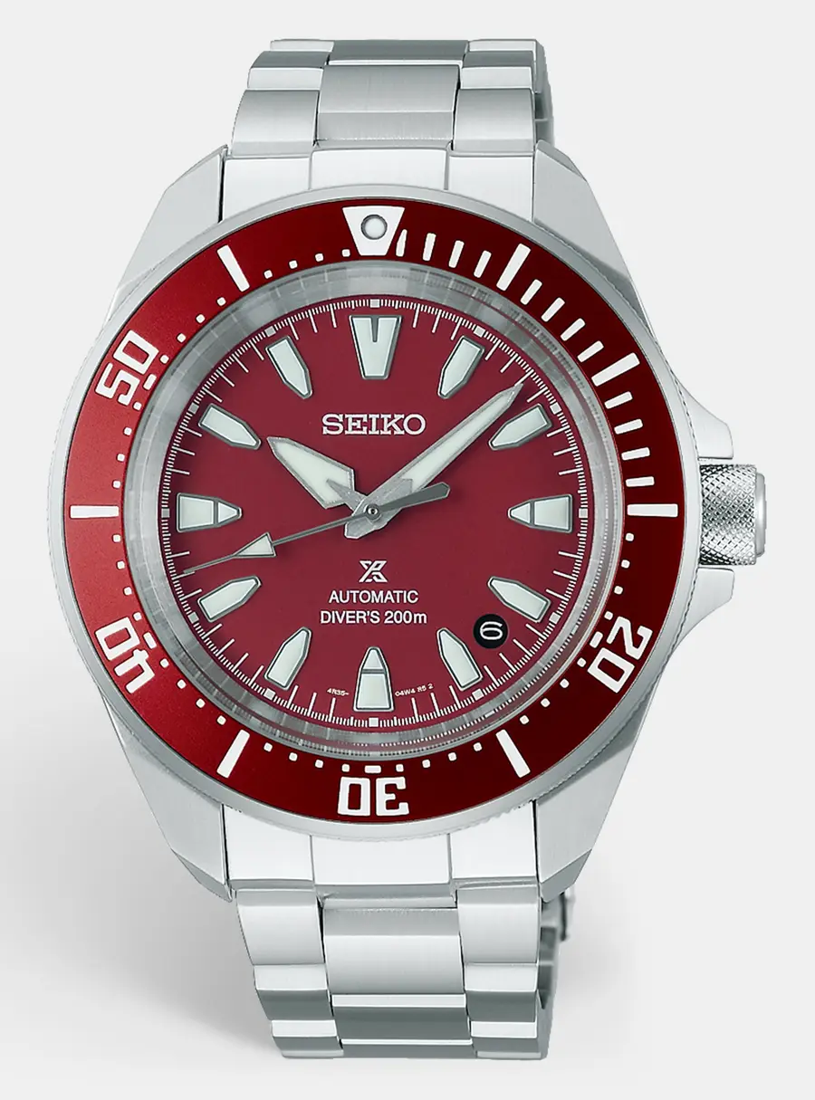 Seiko Prospex SRPL11K1 Red Dial Stainless Steel Men's Wristwatch 41.7 mm