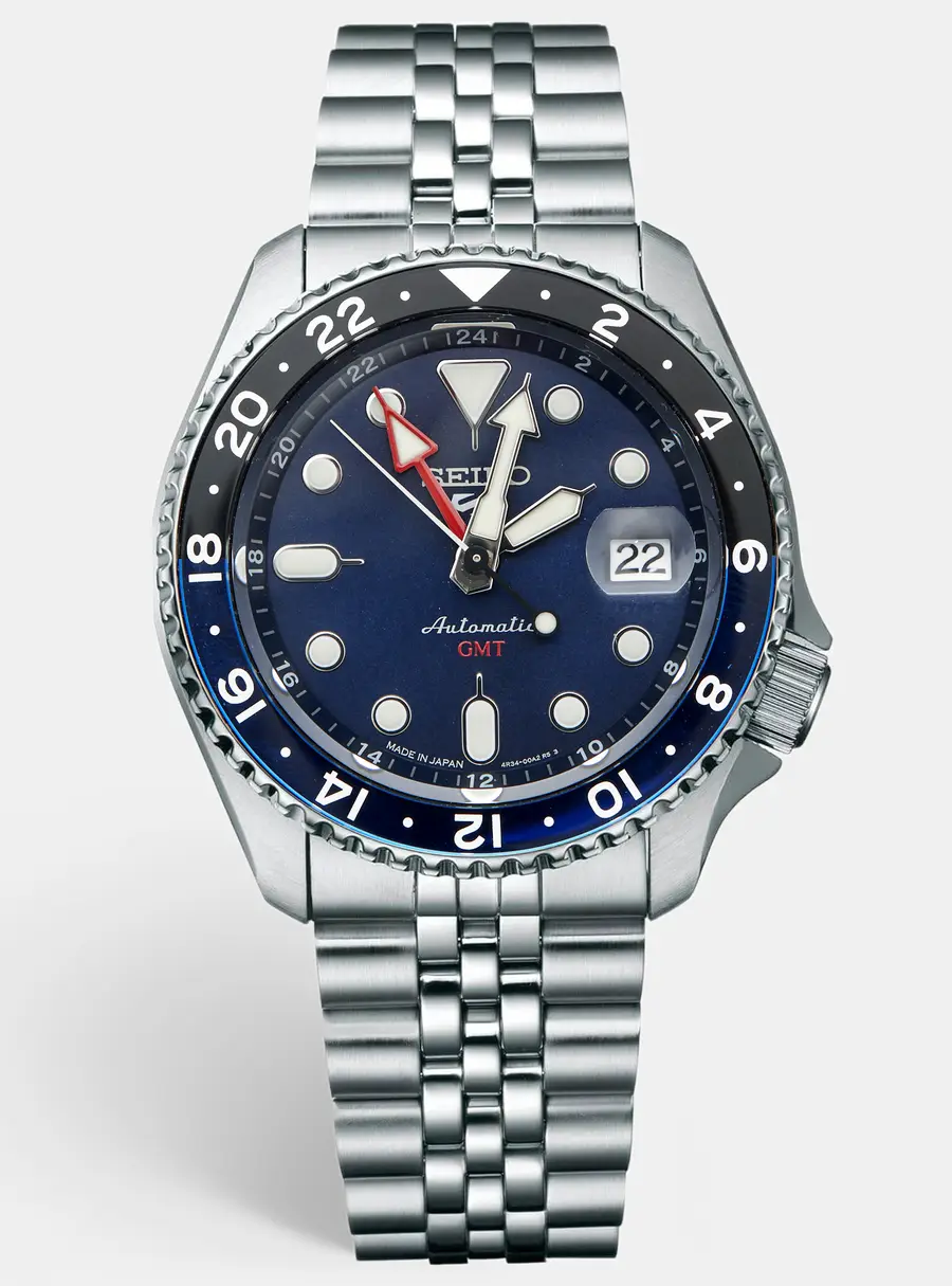 Seiko 5 sports SSK003 Blue Dial Stainless Steel Men's Wristwatch 42.5 mm
