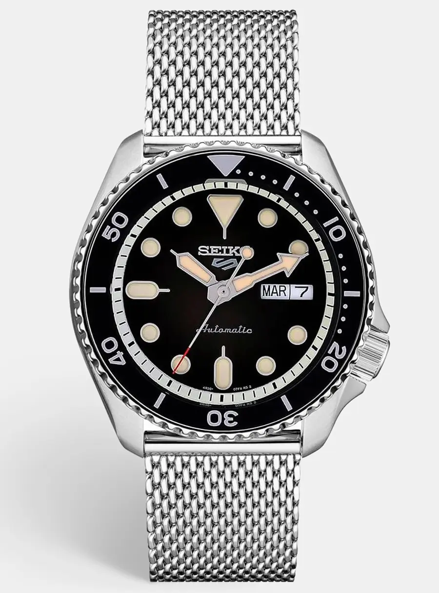 Seiko 5 Sport SRPD73K1 Black Stainless Steel Men's Wristwatch 42.50mm