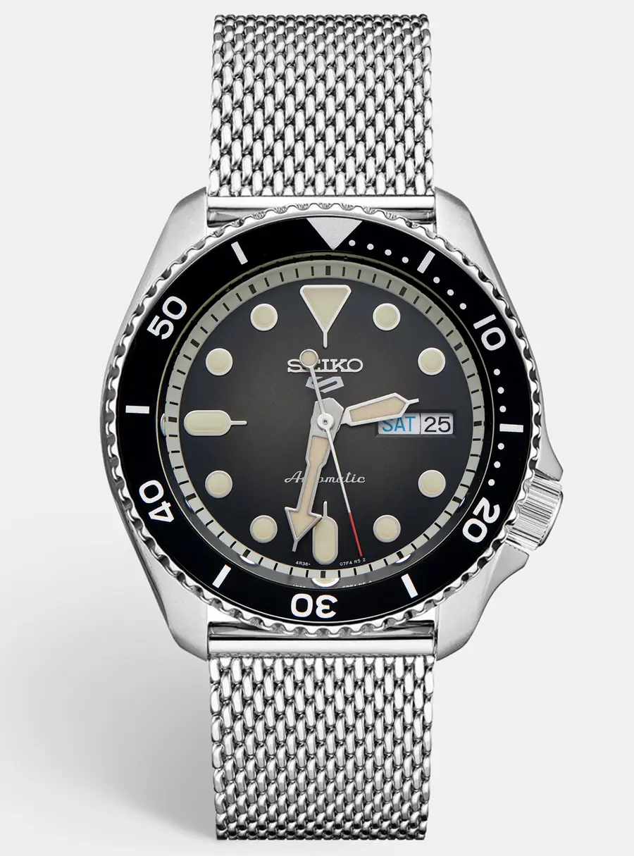 Seiko 5 Sport SRPD73K1 Black Stainless Steel Men's Wristwatch 42.50 mm