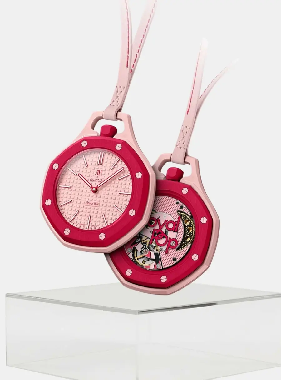 Swatch x Audemars Piguet Royal Pop Otto Rosso Pink Ceramic Bioceramic Mechanical Wristwatch 40mm