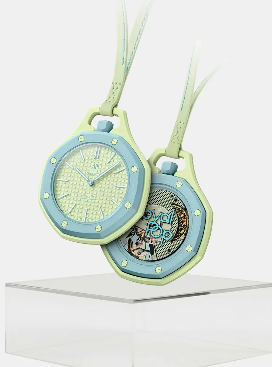 Swatch x Audemars Piguet Royal Pop Blaue Acht Green Ceramic Bioceramic Mechanical Wristwatch 40mm