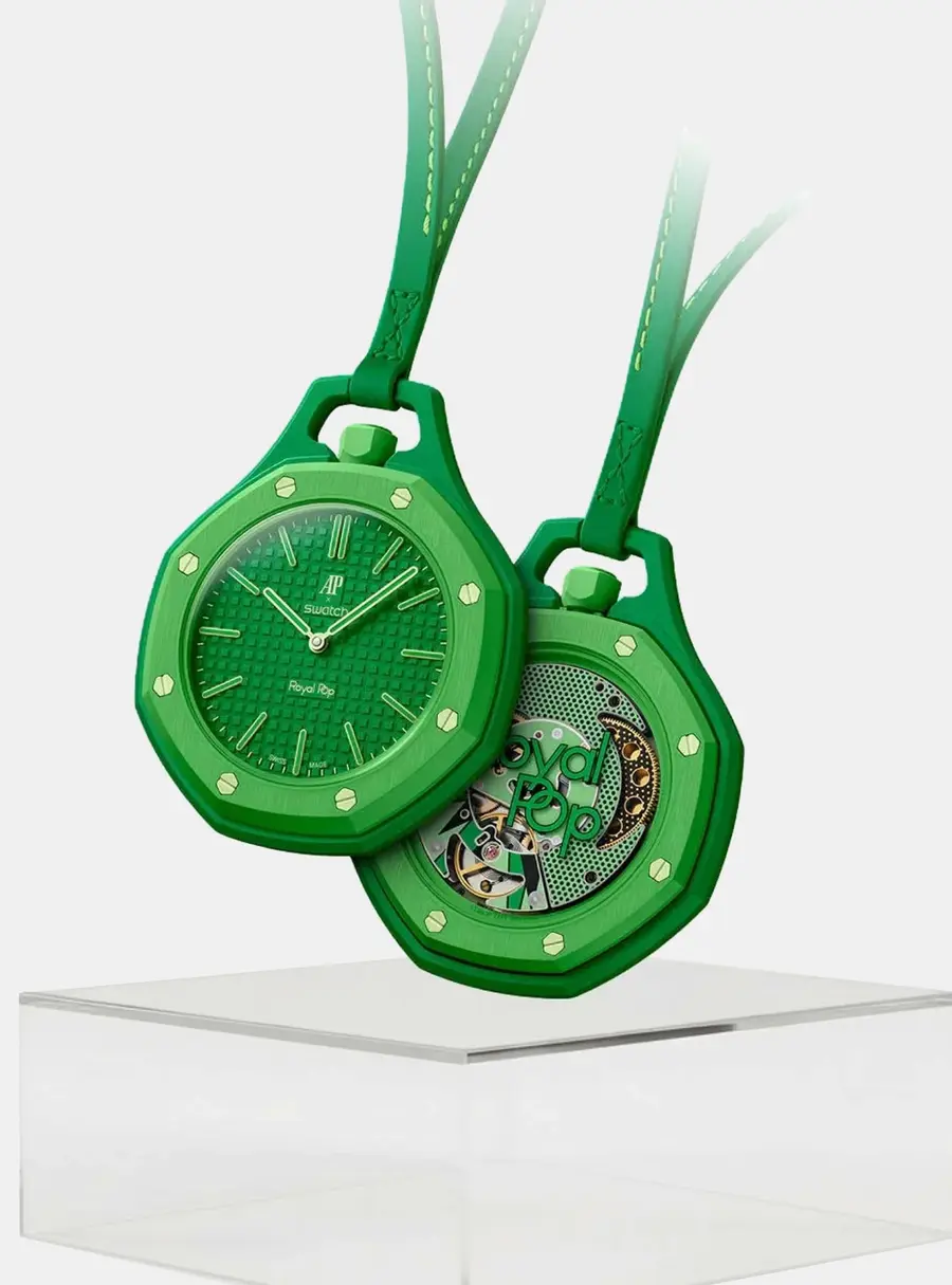 Swatch x Audemars Piguet Royal Pop Green Eight Green Ceramic Bioceramic Mechanical Wristwatch 40mm