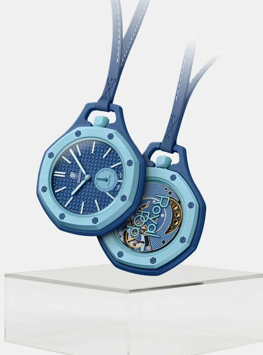 Swatch x Audemars Piguet Royal Pop Lan Ba Blue Ceramic Bioceramic Mechanical Wristwatch 40 mm