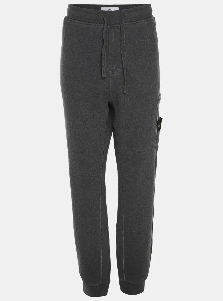 Stone Island Grey Jersey Logo Patch Jogger Pants XL