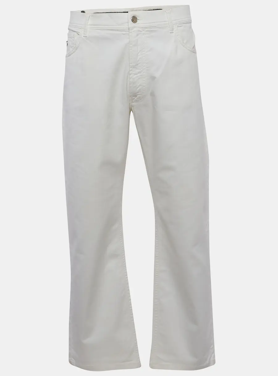 Stefano Ricci White Denim Straight Fit Jeans L/Waist 37"