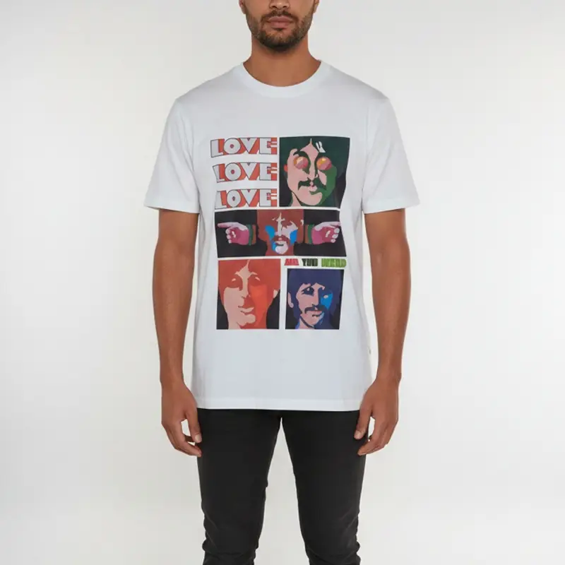 Stella McCartney X The Beatles White Graphic Print Jersey Crewneck T-Shirt S