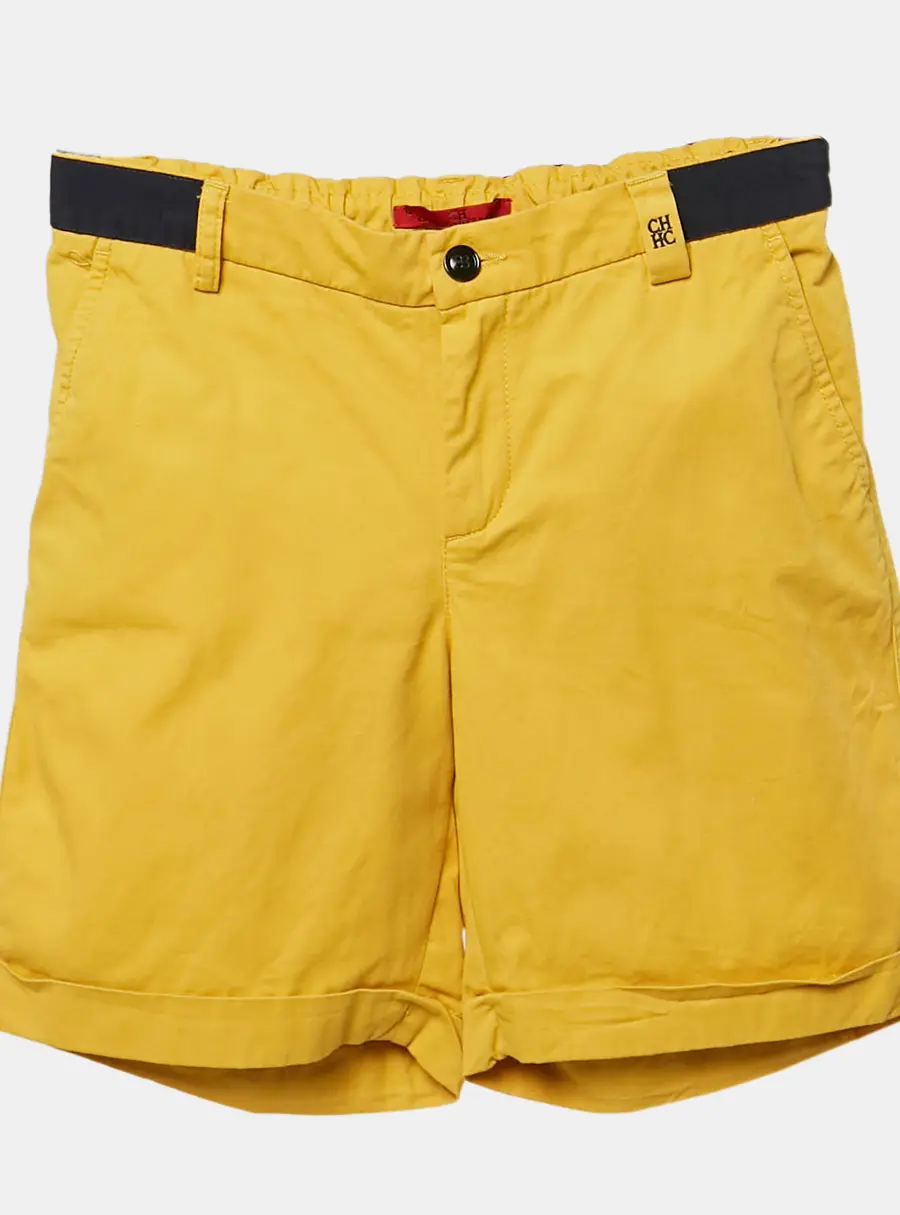 CH Carolina Herrera Kids Yellow Cotton Shorts 10 Yrs