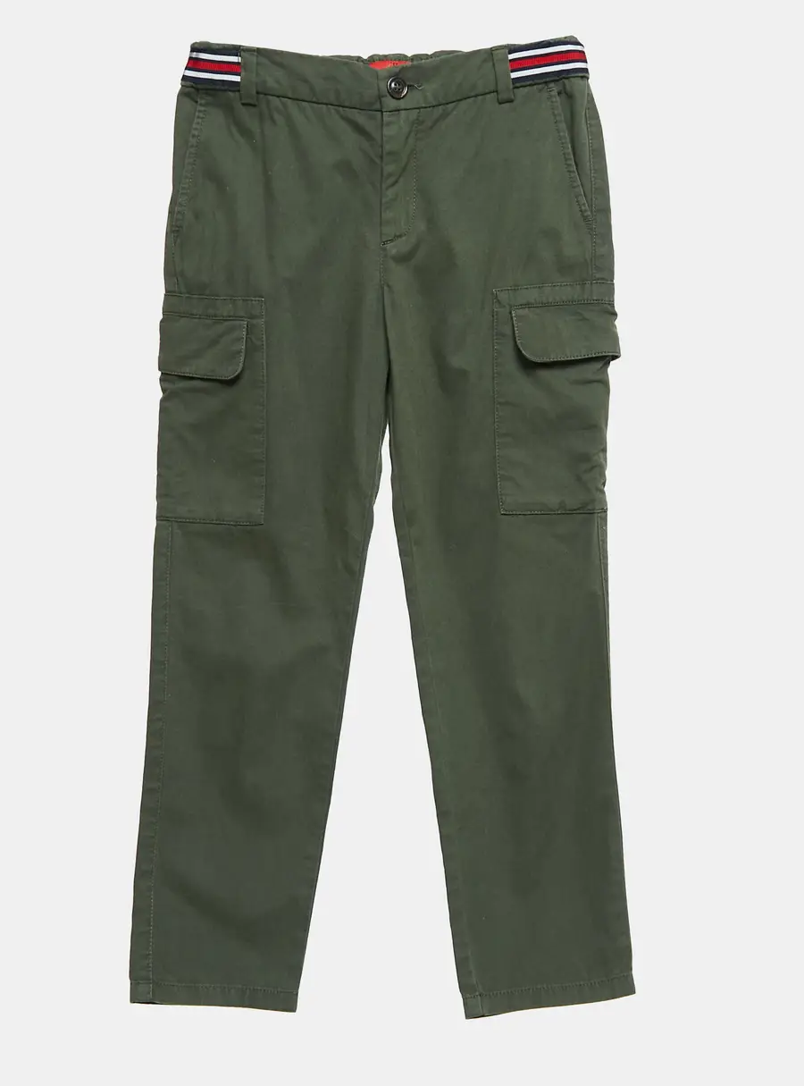 CH Carolina Herrera Kids Green Cotton Cargo Pants 8 Yrs