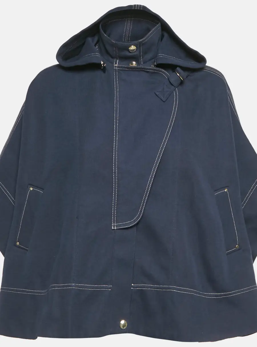 Chloe Kids Blue Cotton Hooded Top 8Yrs