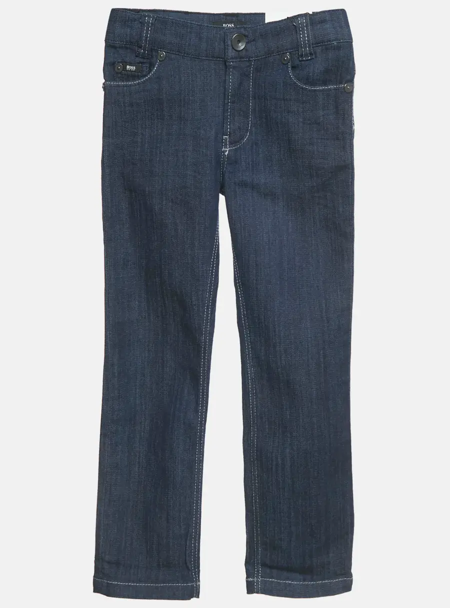 Boss By Hugo Boss Kids Navy Blue Denim Long Leg Jeans 4 Yrs Waist 22"