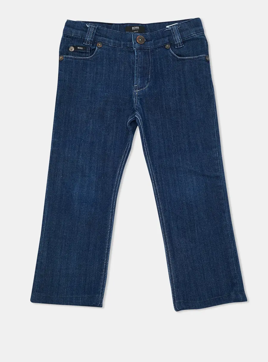 Boss By Hugo Boss Kids Navy Blue Denim Skinny Jeans 5 Yrs 21"