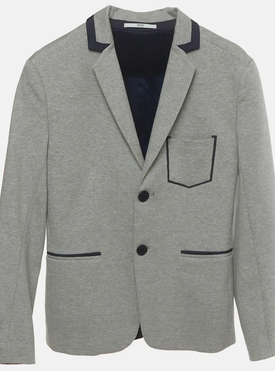 Boss by Hugo Boss Kids Grey Jersey Single Breasted Blazer 14 Yrs