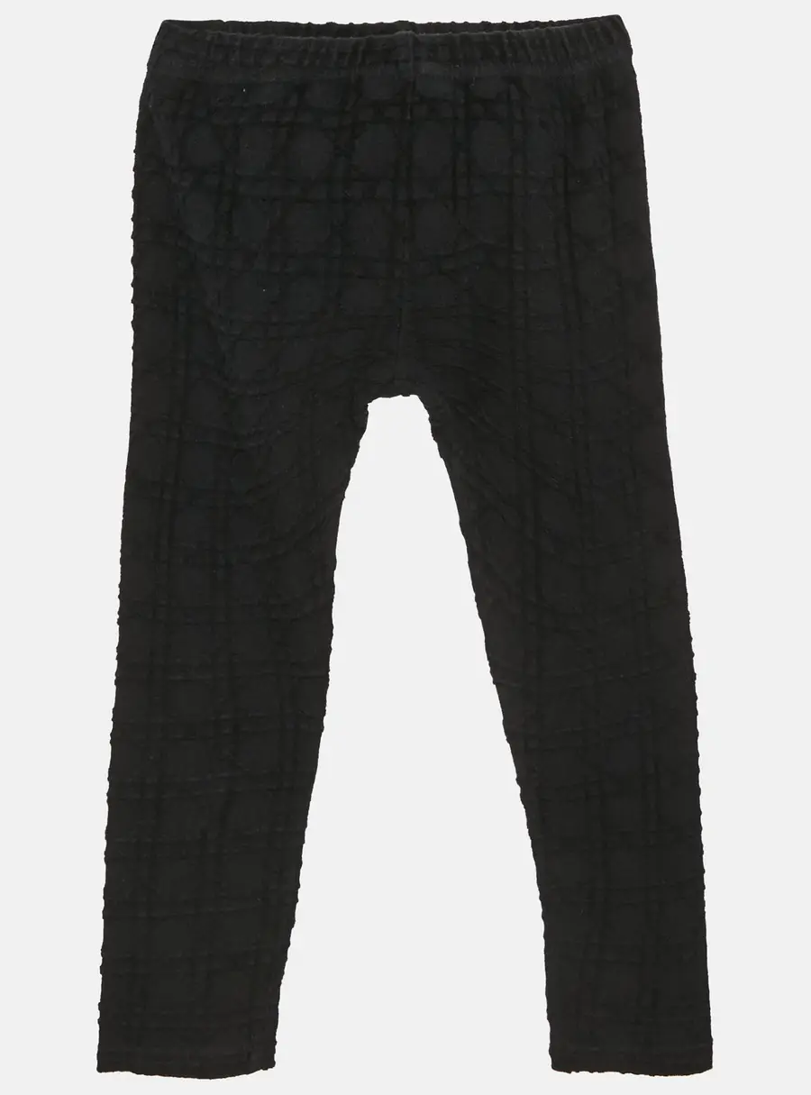 Baby Dior Black Cannage Embroidery Cotton Knit Pants 24 M