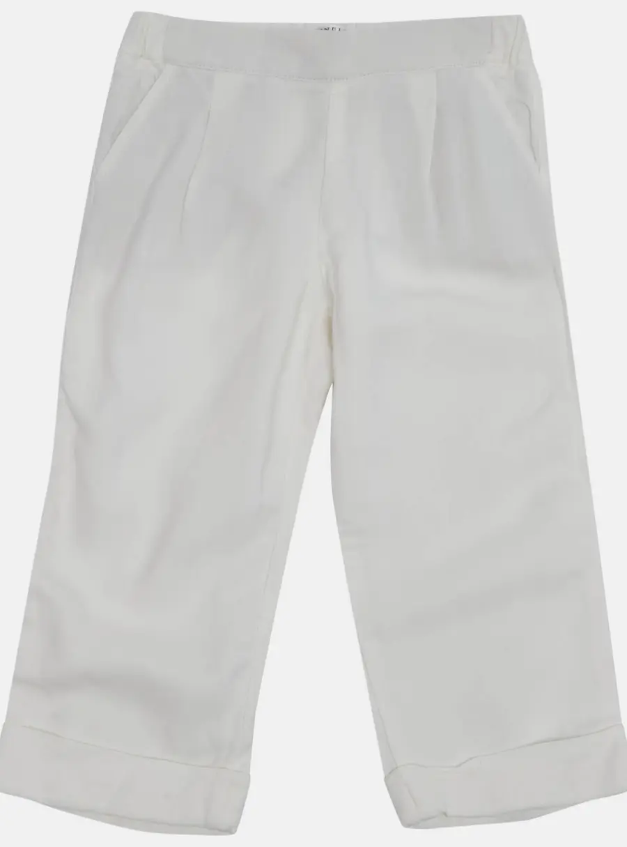 Brunello Cucinelli White Crepe Trousers 4Yrs