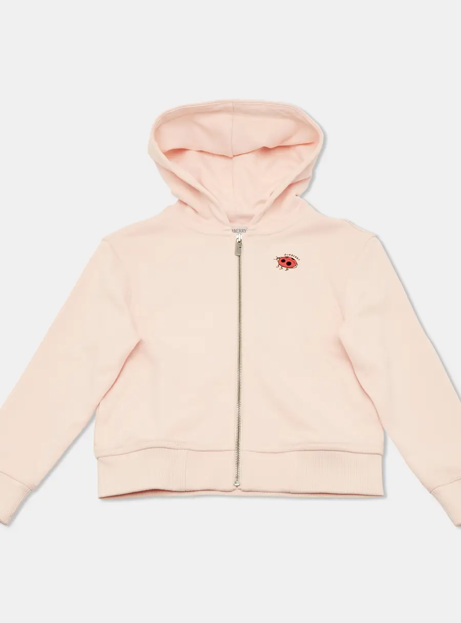 Burberry Kids Pink Lady Bird Cotton Hooded Jacket 8Yrs